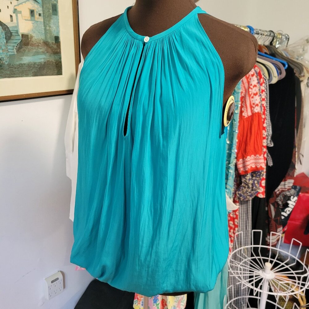 Ramy Brook Teal Sleeveless Blouse